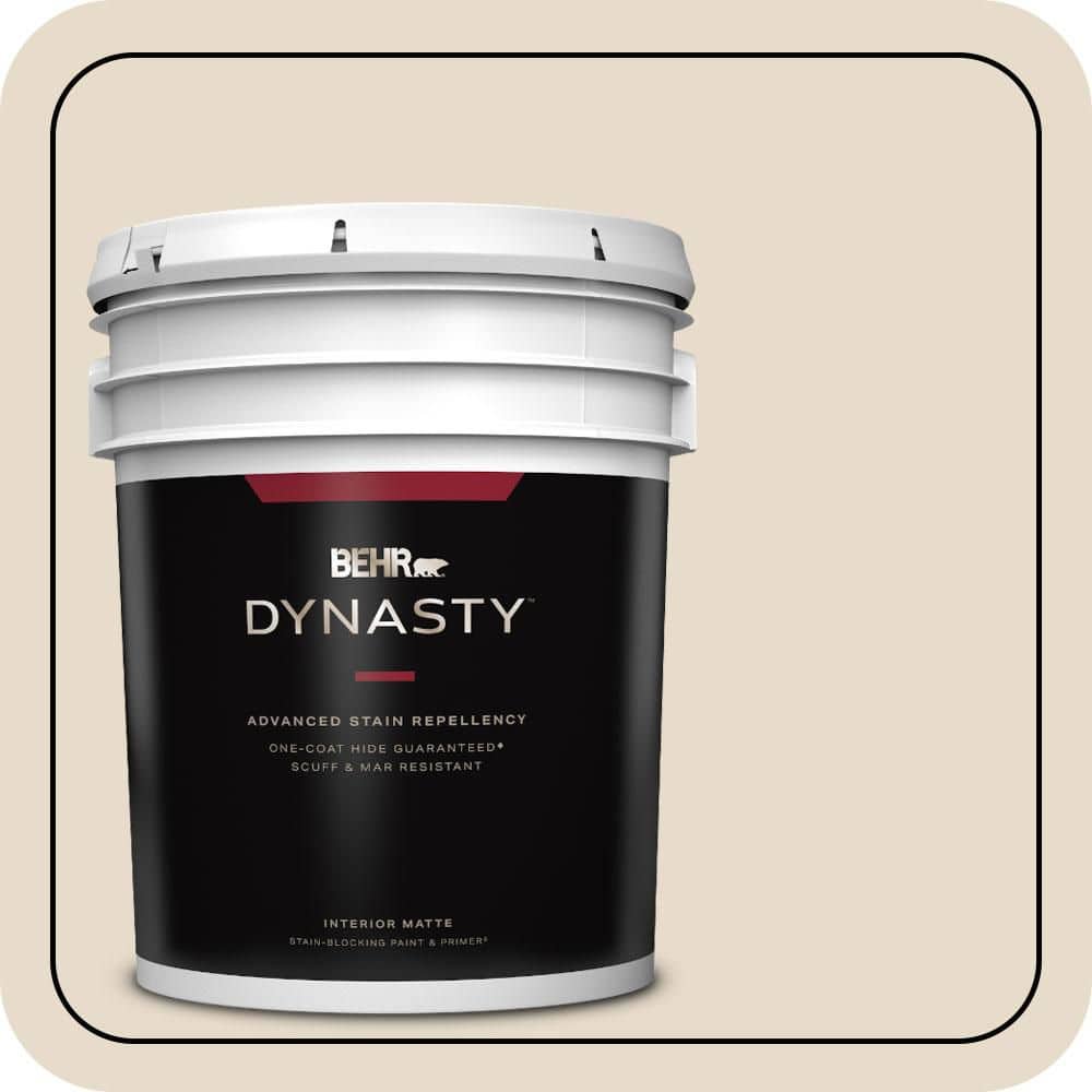 BEHR DYNASTY 5 gal. #OR-W08 Coco Malt Matte Interior Stain-Blocking Paint & Primer