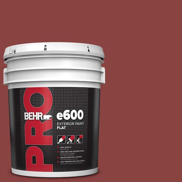 BEHR PRO 5 gal. #QE-07 Country Lane Red Flat Exterior Paint (2)