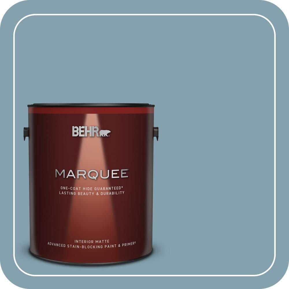 BEHR MARQUEE 1 gal. #T14-14 Cloisonne Blue Matte Interior Paint & Primer