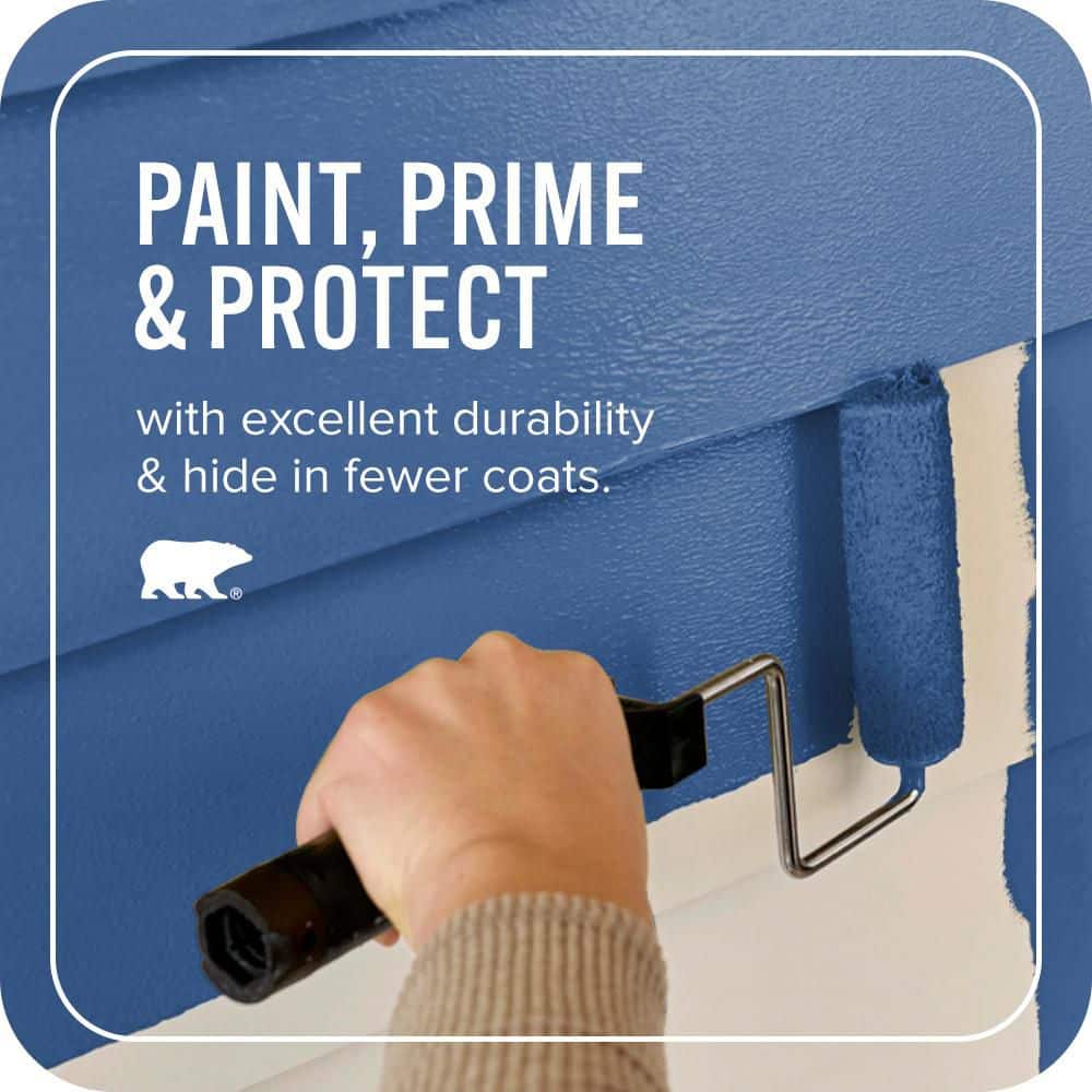 BEHR ULTRA 1 gal. #PPU15-03 Dark Cobalt Blue Semi-Gloss Enamel Exterior Paint & Primer (3)
