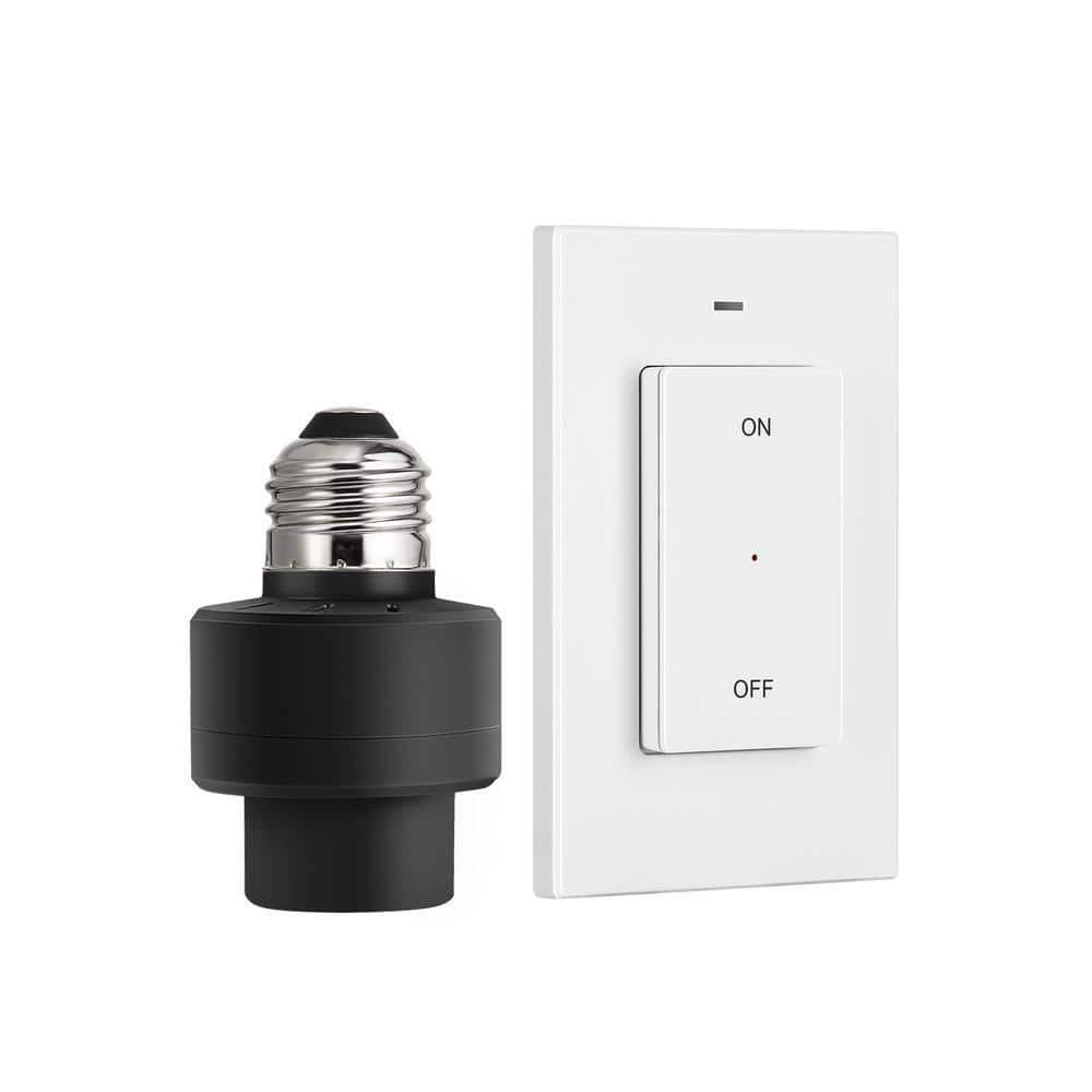 DEWENWILS 120-Volt Wireless Remote Control Light Socket with Switch for Pull Chain Light Fixtures, Black (1-Pack) (1)