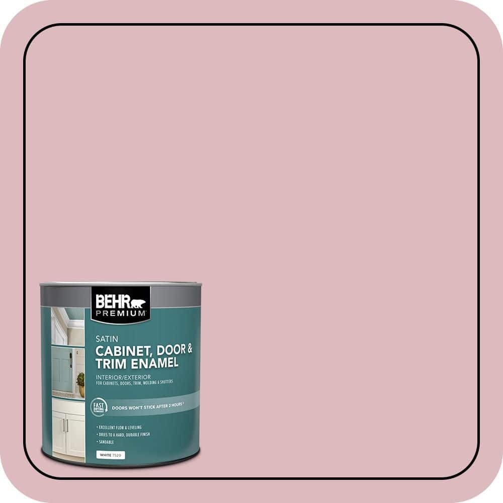BEHR PREMIUM 1 qt. #S130-2 Shy Smile Satin Enamel Interior/Exterior Cabinet, Door & Trim Paint (1)