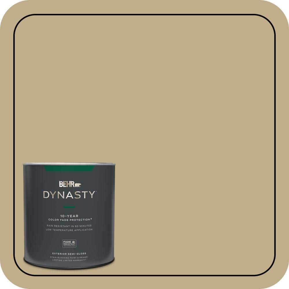 BEHR DYNASTY 1 qt. #S320-4 Oat Field Semi-Gloss Enamel Exterior Stain-Blocking Paint & Primer