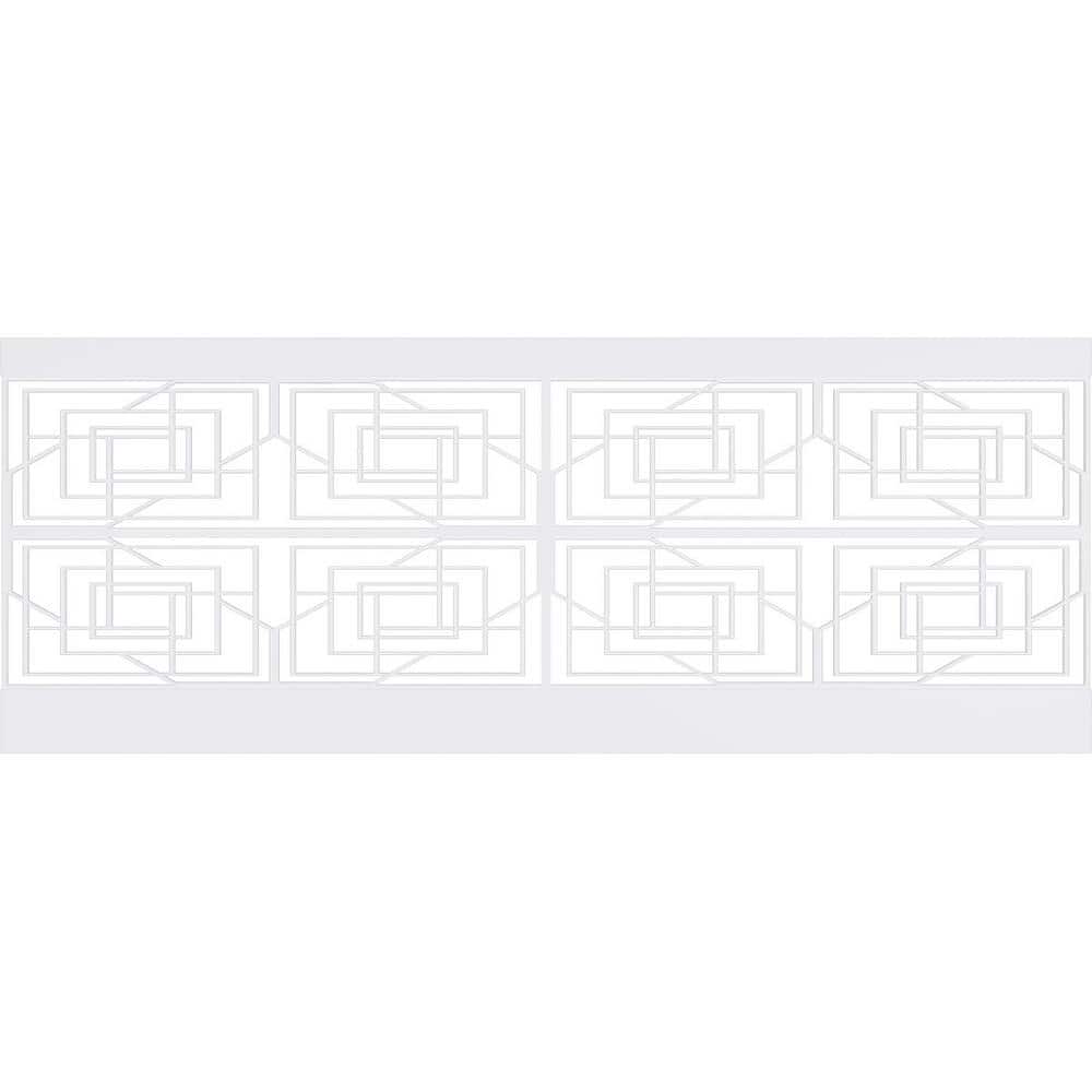 Ekena Millwork 36 in. H x 94-1/2 in. W 23.64 sq. ft. Norwood PVC Wainscot Paneling Kit (2)