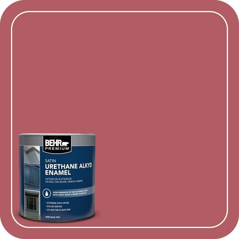 BEHR PREMIUM 1 qt. #BIC-33 Cinnamon Candle Satin Enamel Urethane Alkyd Interior/Exterior Paint
