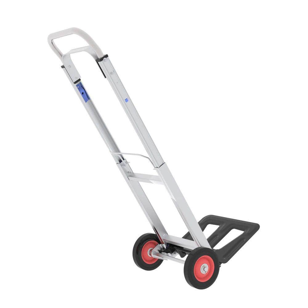 Huluwat Silver 200 lb. D-Handle Aluminum Foldable Hand Truck for Home, Store and Factory (3)