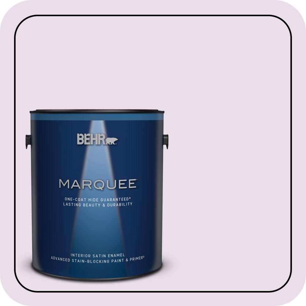BEHR MARQUEE 1 gal. #650A-2 Ice Ballet Satin Enamel Interior Paint & Primer