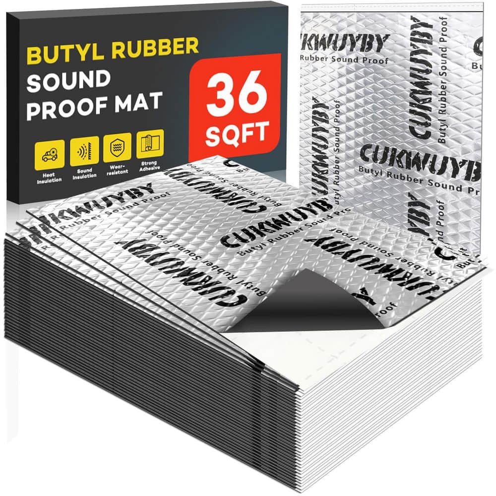 Laybus 33-Piece 80 mil. Sound Deading Material for Cars, Car Sound Deadening Mat Butyl Automotive Sound Deadener (1)
