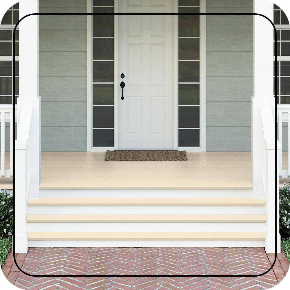 BEHR PREMIUM 1 gal. #OR-W04 Nice Cream Textured Low-Lustre Enamel Interior/Exterior Porch and Patio Anti-Slip Floor Paint (3)