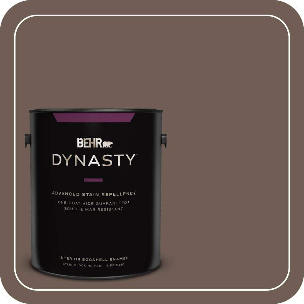 BEHR DYNASTY 1 gal. #N210-6 Swiss Brown Eggshell Enamel Interior Stain-Blocking Paint & Primer
