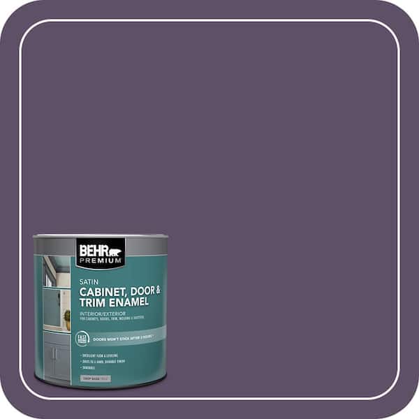 BEHR PREMIUM 1 qt. #M560-7 Muscat Grape Satin Enamel Interior/Exterior Cabinet, Door & Trim Paint (2)