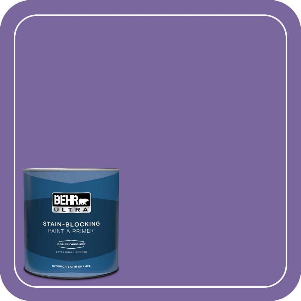 BEHR ULTRA 1 qt. #PPU16-03 Purple Paradise Extra Durable Satin Enamel Interior Paint & Primer