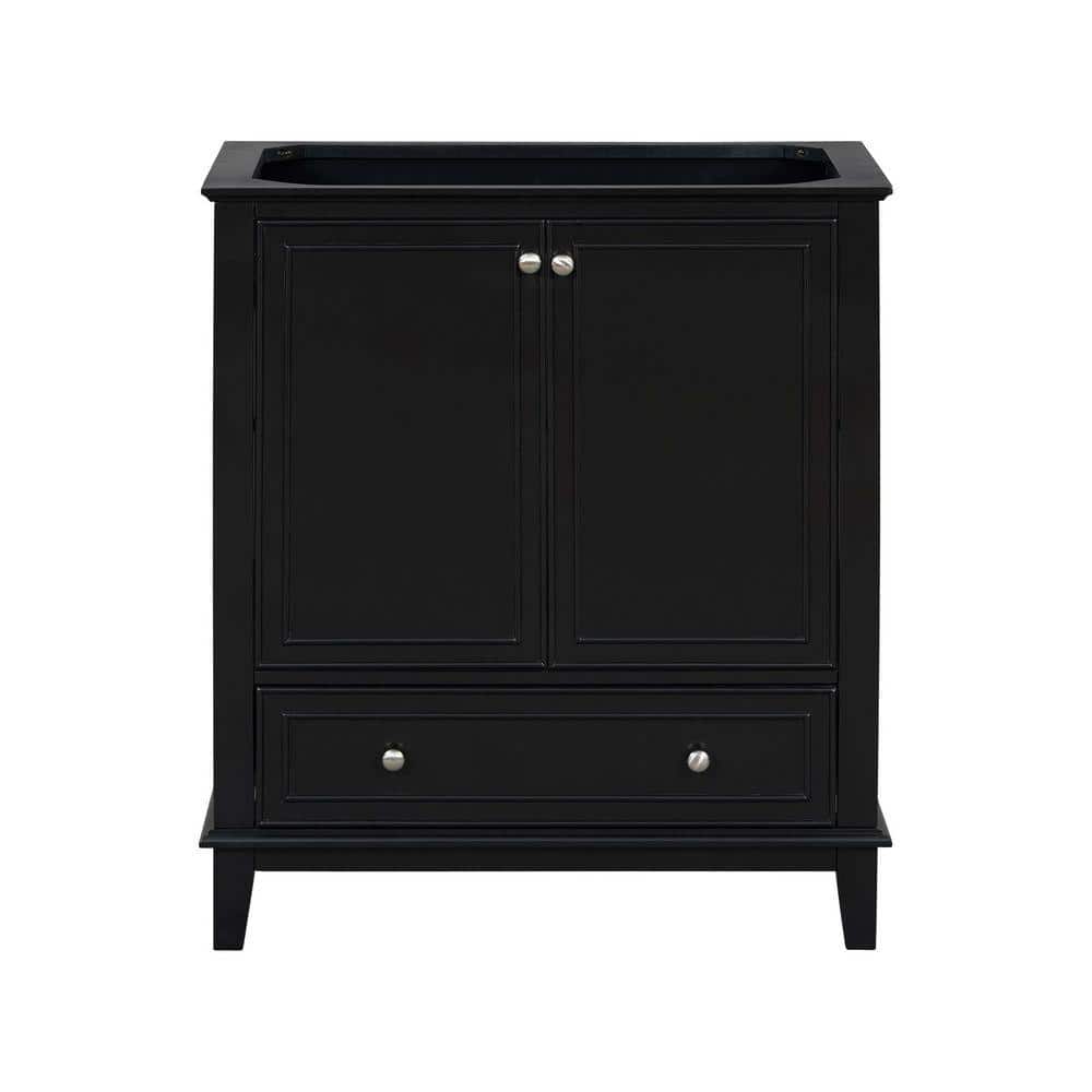 Timussi 29.5 in. Bath Vanity Cabinet without Top in Black Unassembled