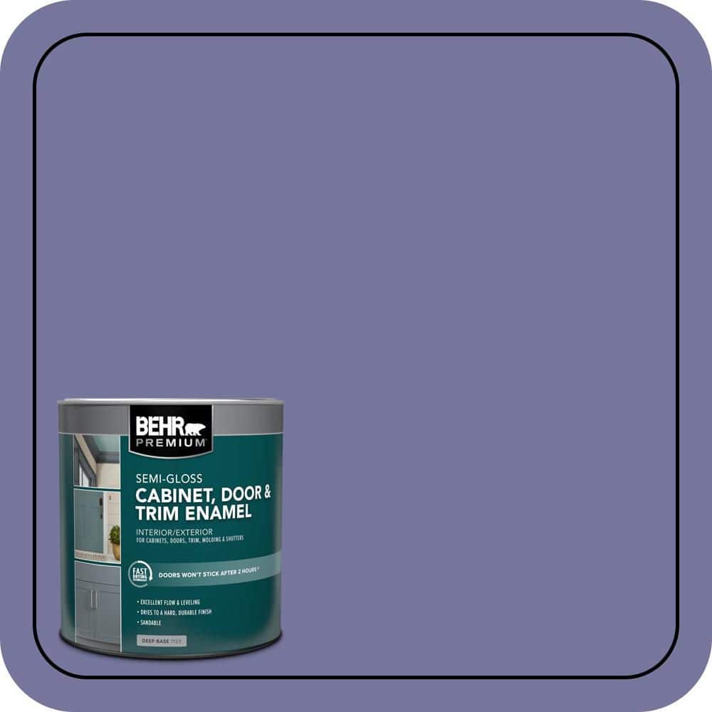 BEHR PREMIUM 1 qt. #M550-6 Kimono Violet Semi-Gloss Enamel Interior/Exterior Cabinet, Door & Trim Paint
