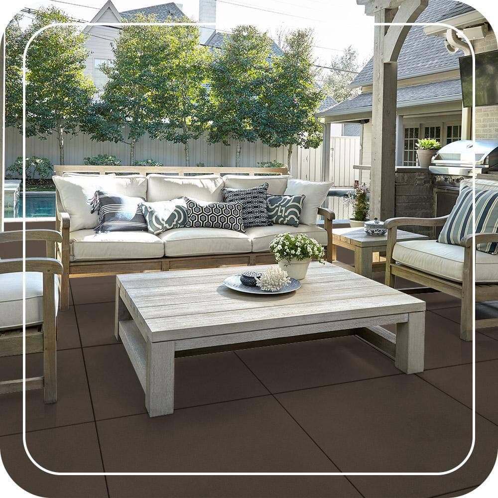 BEHR PREMIUM 1 gal. #N360-7 Potting Soil Textured Low-Lustre Enamel Interior/Exterior Porch and Patio Anti-Slip Floor Paint (4)