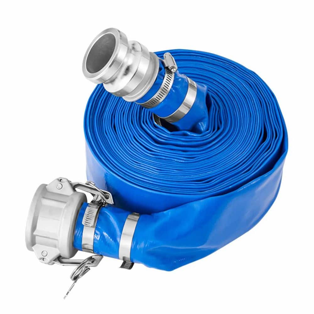 Unbranded Suction Hose Kit for Water Pump, 2 in. x 20 ft. Green Suction Hose, 50 ft. Blue Backwash Hose