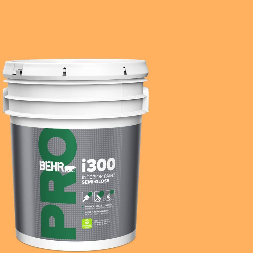 BEHR PRO 5 gal. #280B-5 Vintage Orange Semi-Gloss Interior Paint