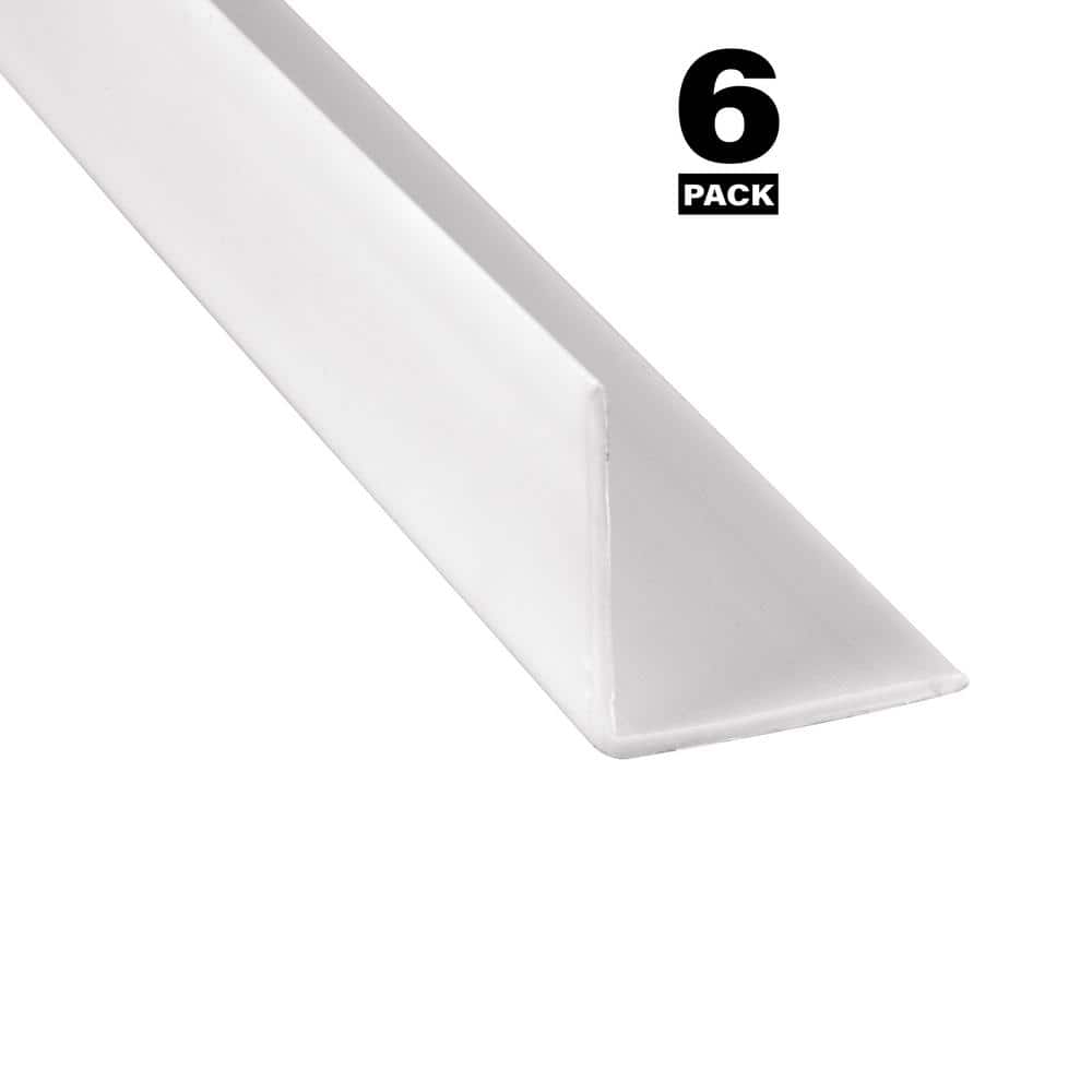 Prime-Line 2-3/8 in. x 48 in. Vinyl Construction Corner Shield in White (6-Pack) (3)