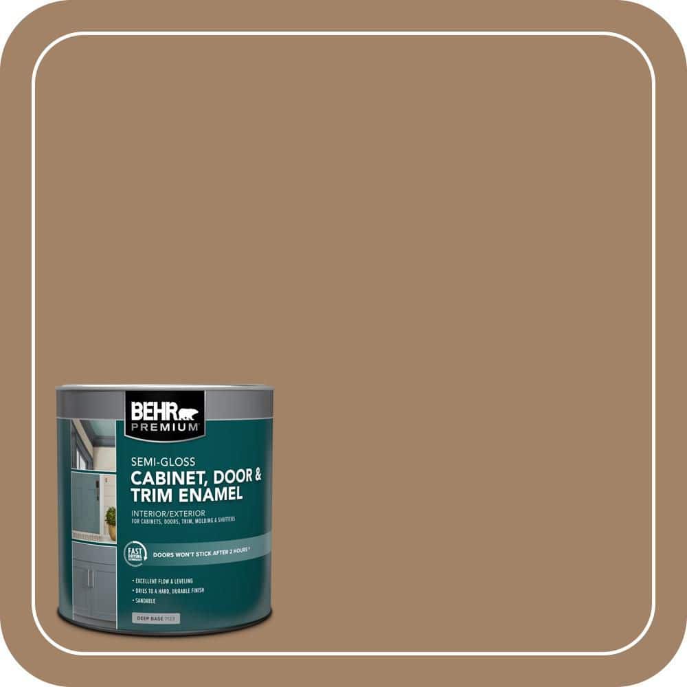 BEHR PREMIUM 1 qt. #280F-5 New Chestnut Semi-Gloss Enamel Interior/Exterior Cabinet, Door & Trim Paint