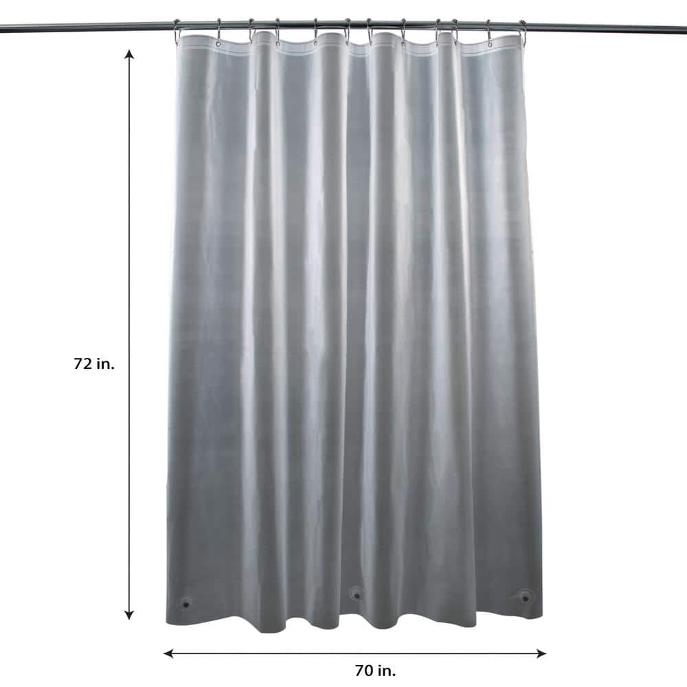 Bath Bliss 6-Gauge 70 in. x 72 in. Frost Shower Liner (2)