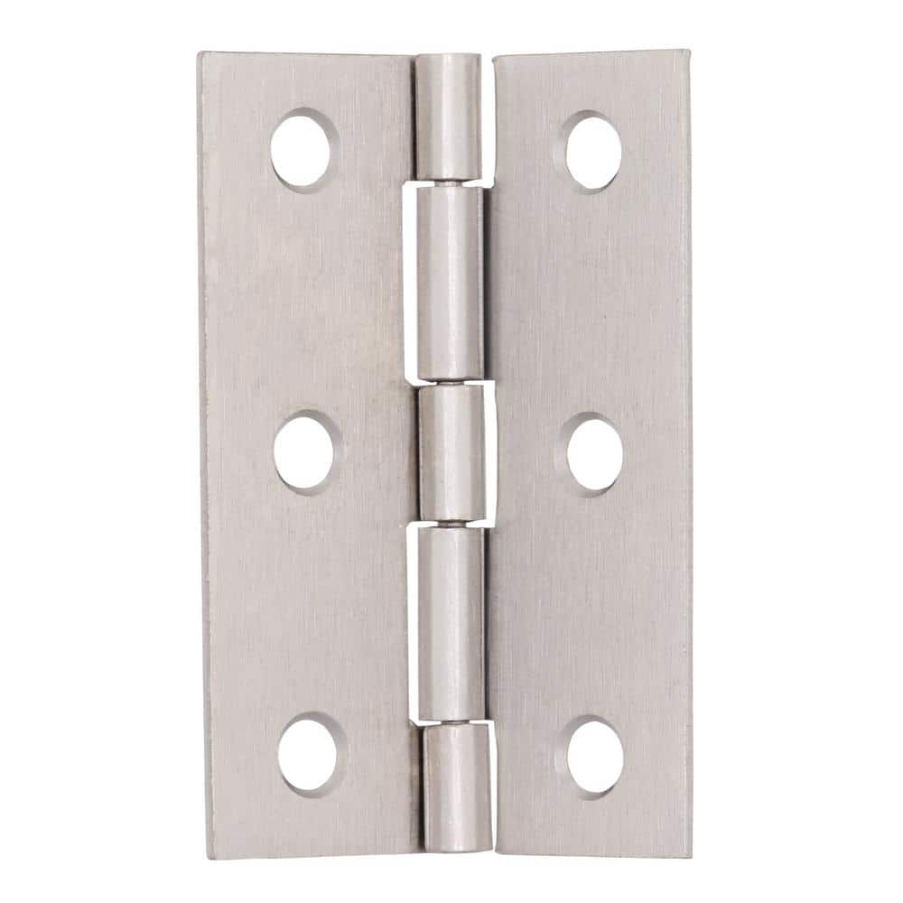 Everbilt 2-1/2 in. x 1-9/16 in. Satin Nickel Middle Hinges (2)