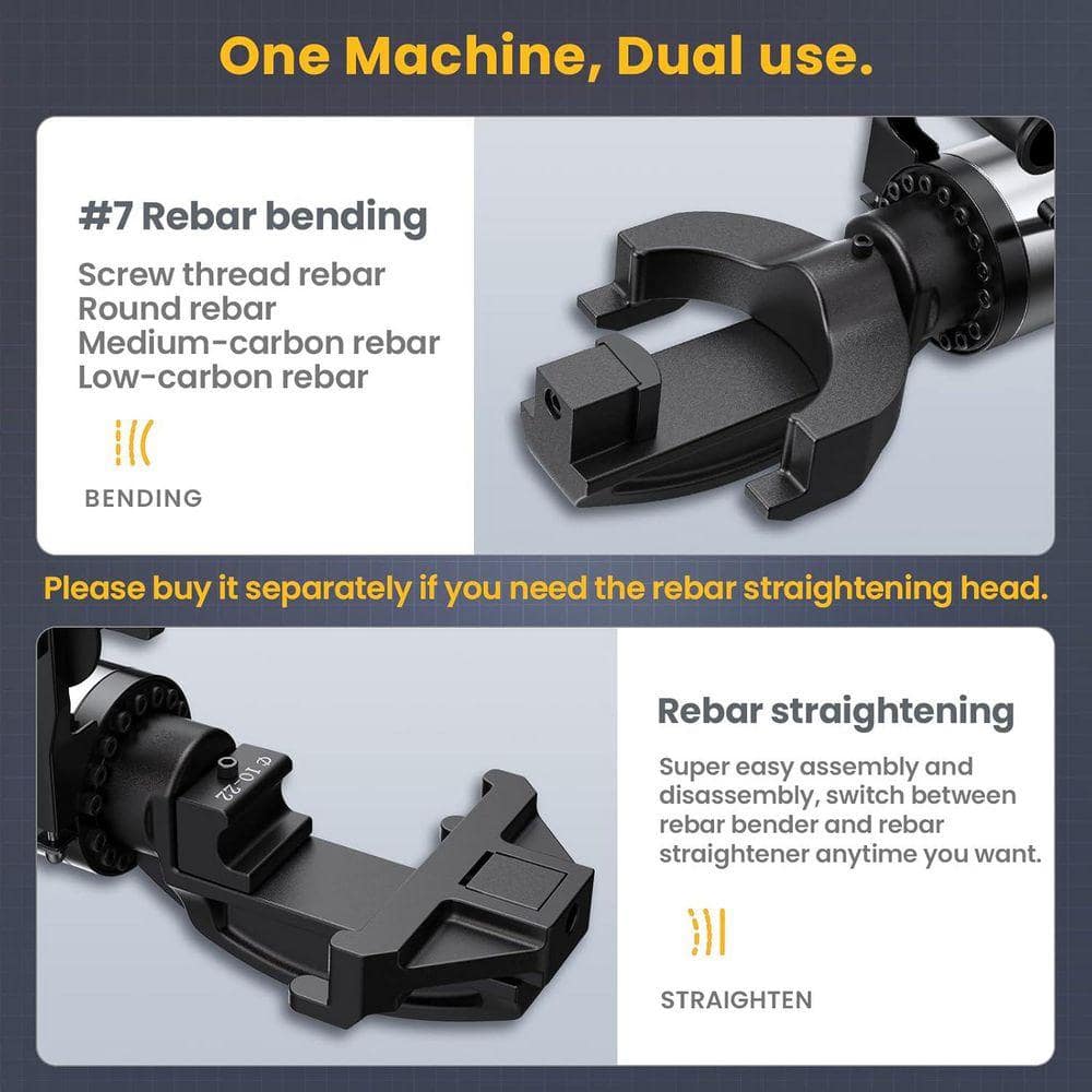 KIWDZFU Electric Hydraulic Rebar Bender Machine Bending Up to 7/8 in. 22 mm Rebar 90° or Greater (3)