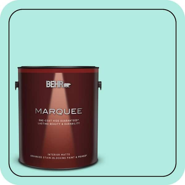 BEHR MARQUEE 1 gal. #MQ4-23 Aloha One-Coat Hide Matte Interior Paint & Primer (2)