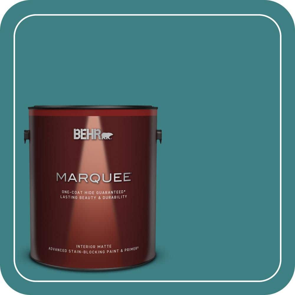 BEHR MARQUEE 1 gal. #510D-7 Pacific Sea Teal Matte Interior Paint & Primer (1)