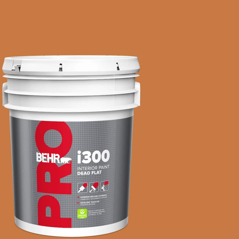 BEHR PRO 5 gal. #M230-7 Rumba Orange Dead Flat Interior Paint