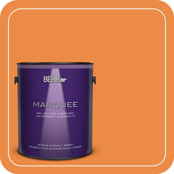BEHR MARQUEE 1 gal. #P230-7 Acapulco Sun Eggshell Enamel Interior Paint & Primer (2)