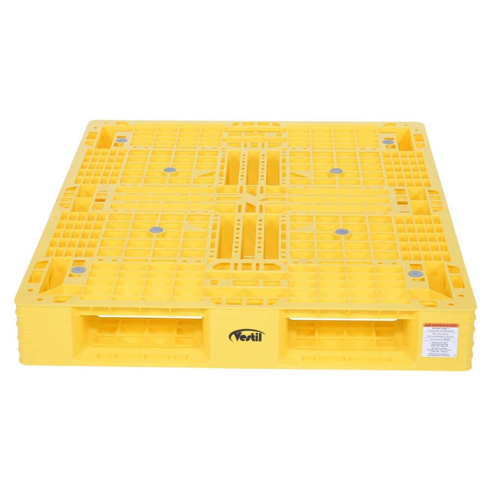 Vestil 48 in. x 40 in. x 6 in. Yellow Plastic Pallet/Skid (3)