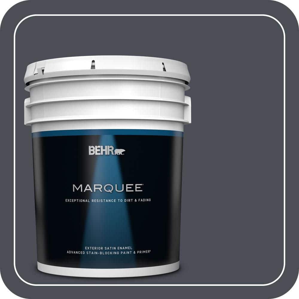BEHR MARQUEE 5 gal. #PPU15-20 Poppy Seed Satin Enamel Exterior Paint & Primer