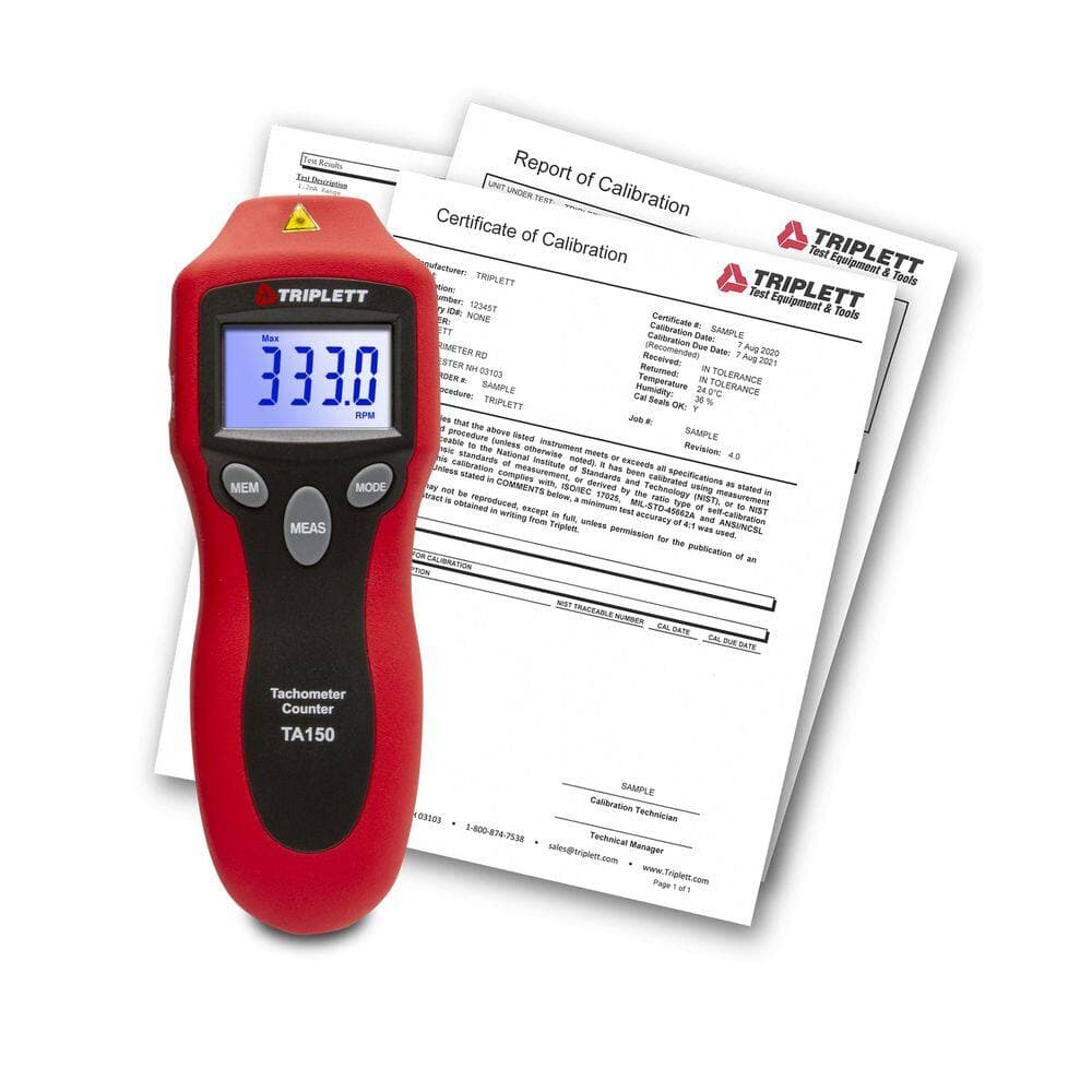 TRIPLETT Laser Photo Tachometer with Certificate of Traceability to N. I. S. T (1)