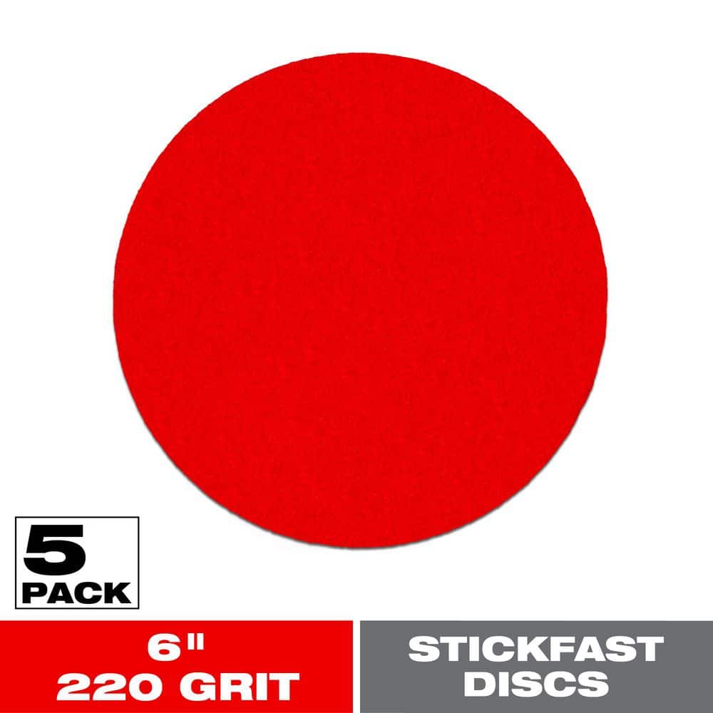 DIABLO 6 in. 220-Grit Random Orbital Sanding Disc with StickFast Backing (5-Pack) (1)