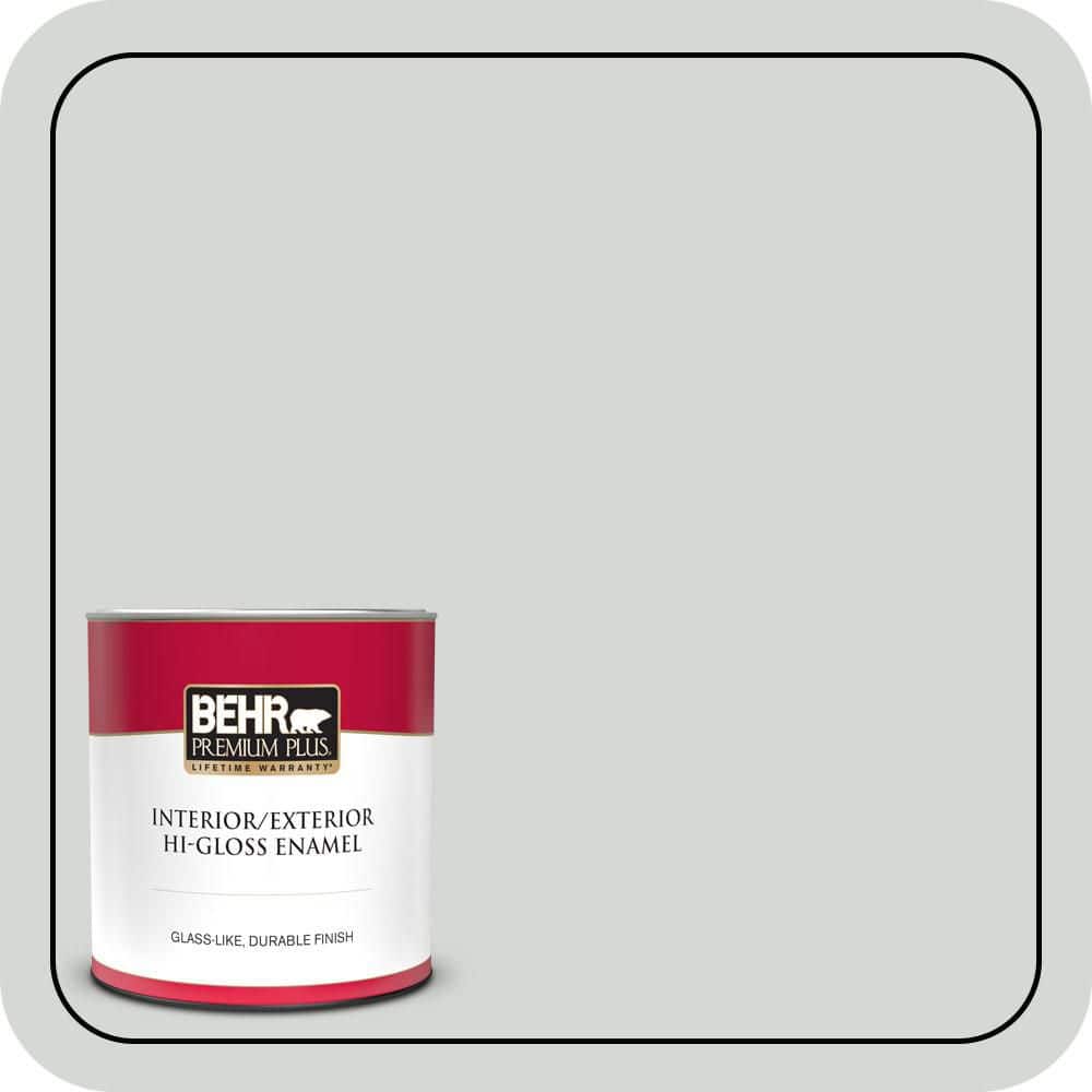 BEHR PREMIUM PLUS 1 qt. #PPU25-13 Misty Coast Hi-Gloss Enamel Interior/Exterior Paint & Primer (1)