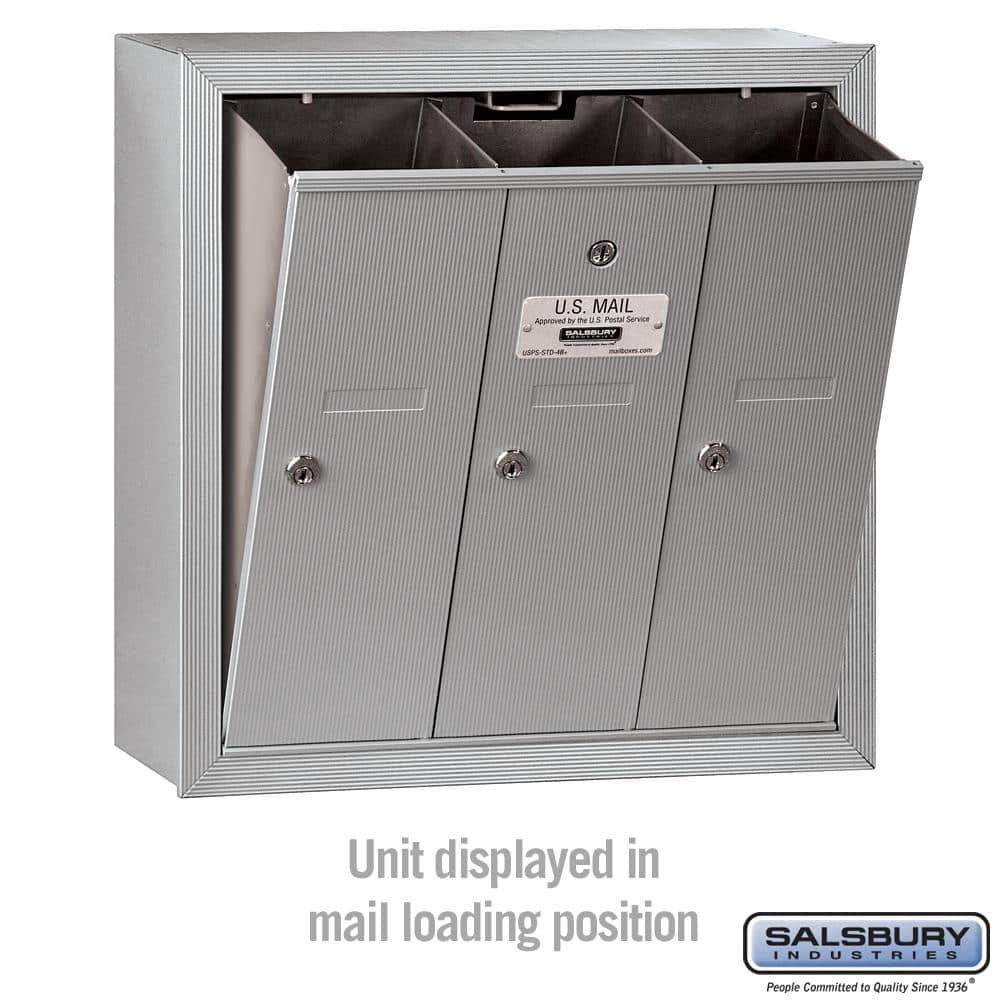 Salsbury Industries Surface-Mounted USPS Access Vertical Mailbox with Door (3)