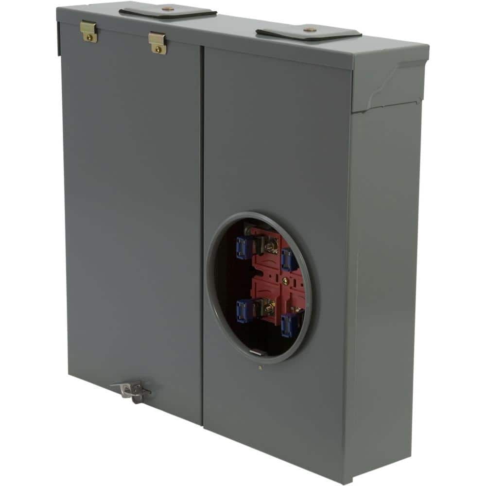 Square D 200 Amp Ringless Overhead or Underground Outdoor Main Breaker Meter Socket