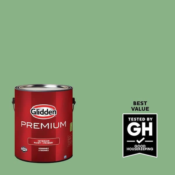 Glidden Premium 1 gal. PPG1131-5 Chatty Cricket Satin Interior Latex Paint (2)