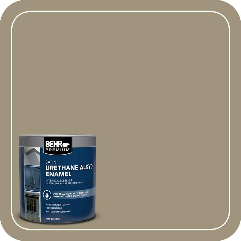 BEHR PREMIUM 1 qt. #760D-5 Shortgrass Prairie Satin Enamel Urethane Alkyd Interior/Exterior Paint (1)