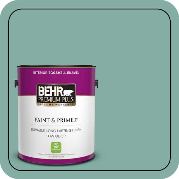 BEHR PREMIUM PLUS #M440-4 Summer Dragonfly Flat Low Odor & Primer (4)