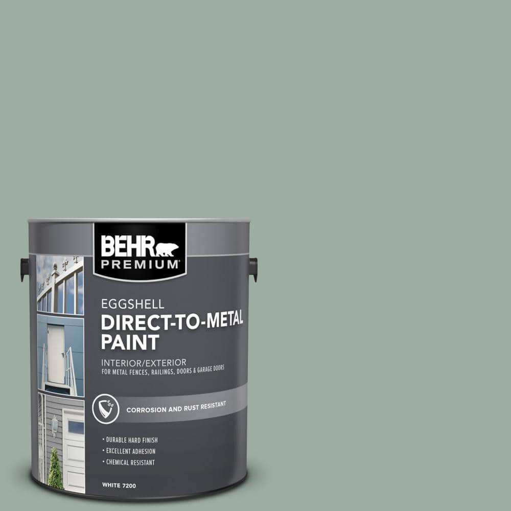 BEHR PREMIUM 1 gal. #N420-3 Misty Moss Eggshell Direct to Metal Interior/Exterior Paint (1)