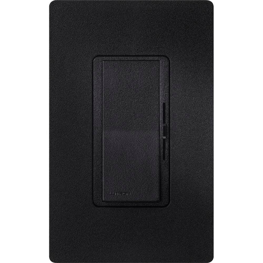 Lutron Black Diva Dimmer Switch for 0-10V LED/Fluorescent Fixtures, Single-Pole or 3-Way, Midnight (DVSCSTV-MN)