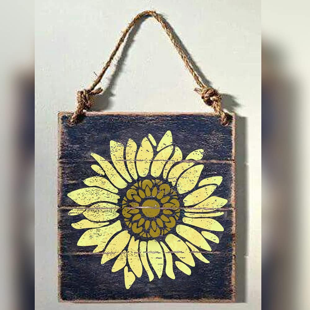 Dyiom Sunflower Stencil for Painting on Wood, Canvas, Paper, Fabric, Walls and Furniture (3)