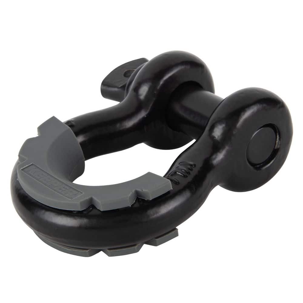 Keeper 3/4 in. Bow Shackle - Black, 9,500 lb. WLL (4)