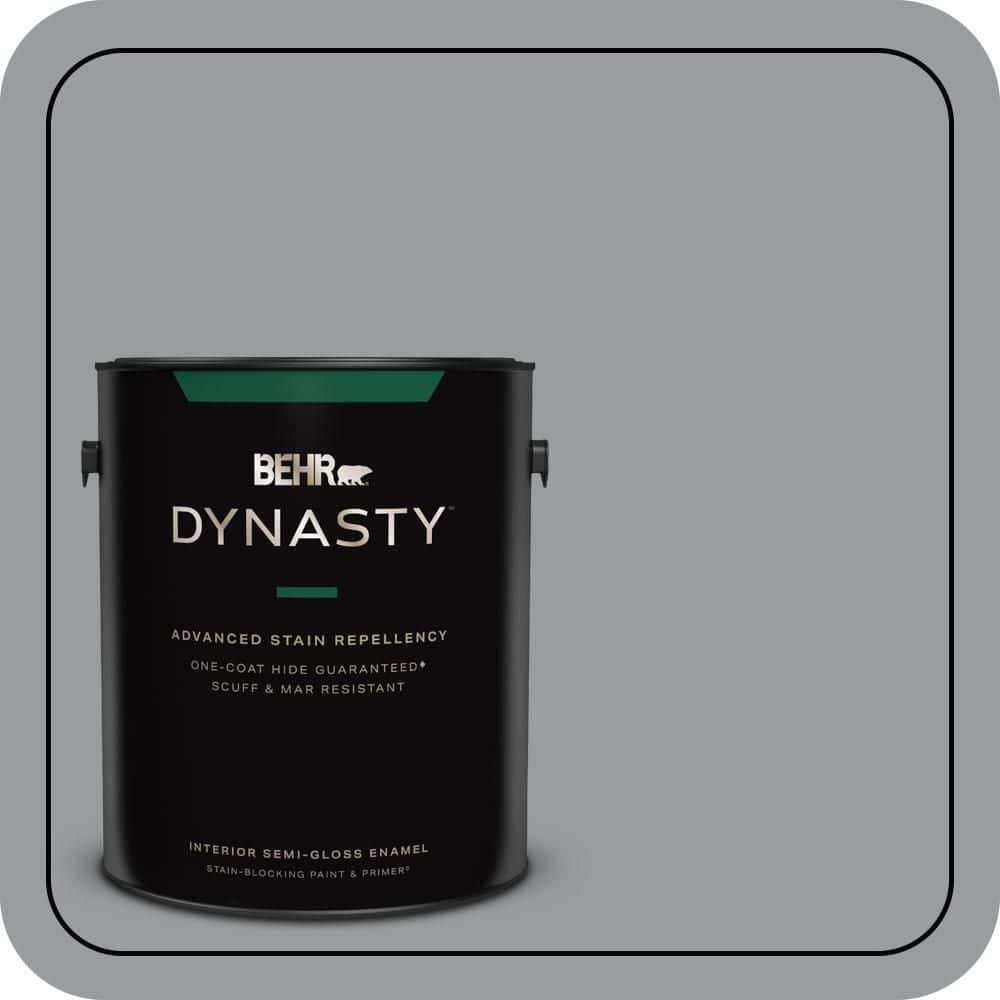 BEHR DYNASTY 1 gal. #N500-4 Pencil Sketch One-Coat Hide Semi-Gloss Enamel Interior Stain-Blocking Paint & Primer