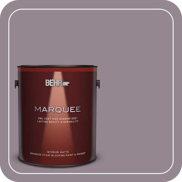 BEHR MARQUEE 1 gal. #MQ1-32 Cinema Screen One-Coat Hide Matte Interior Paint & Primer (2)