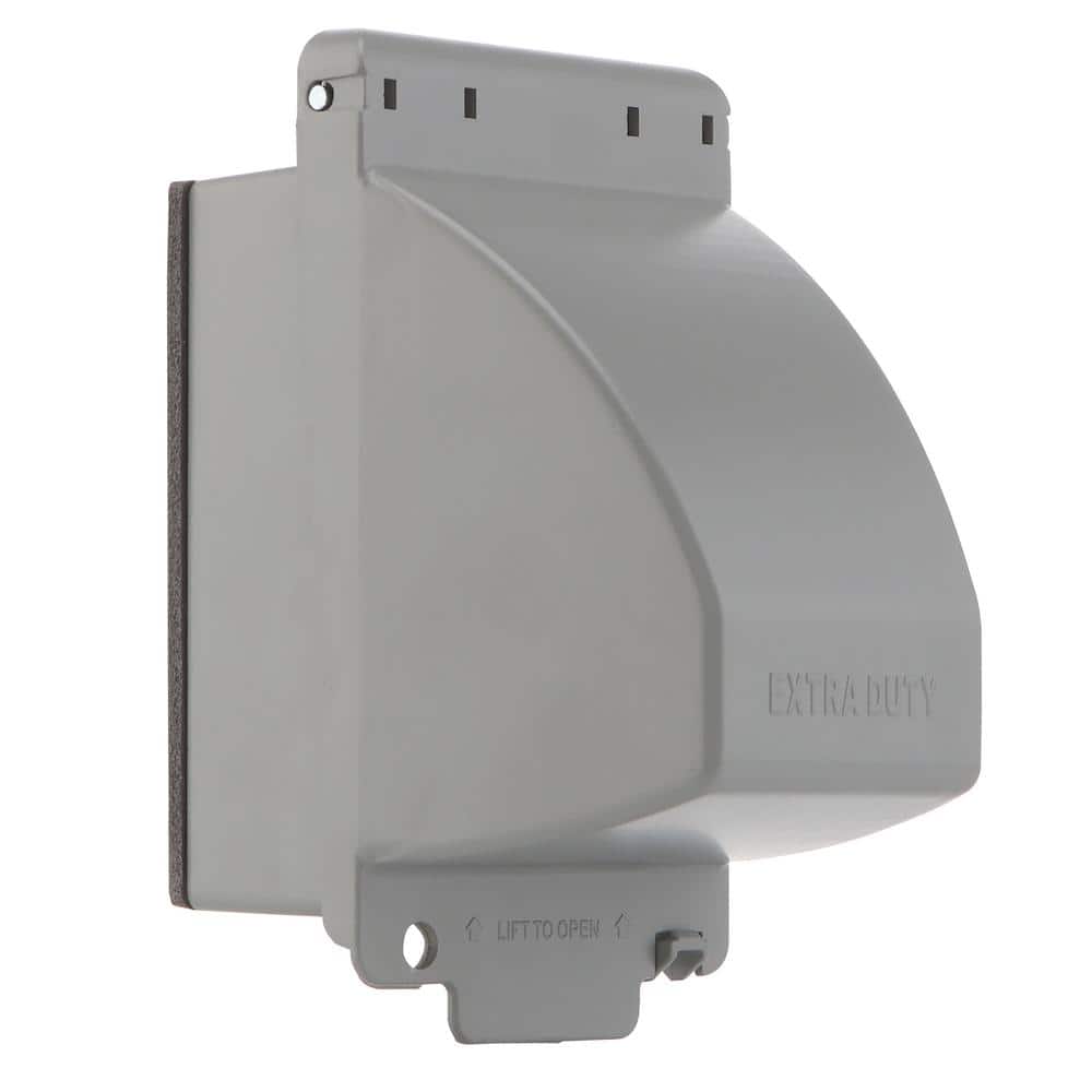 Commercial Electric 1-Gang Deep Extra Duty Metallic Weatherproof In-Use Outlet Cover (12-in-1-Configurations), Gray (4)