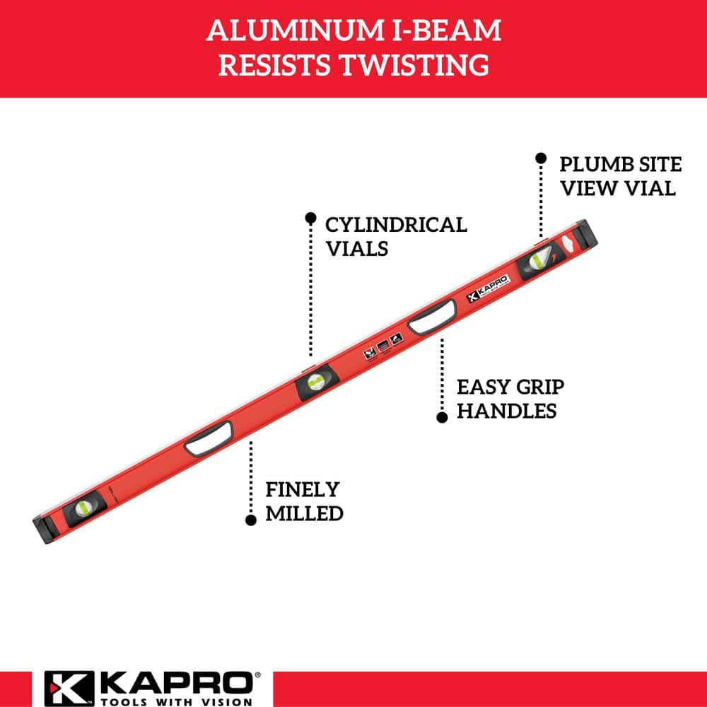 Kapro 72 in. Aluminum I-Beam with Plumb Site (2)