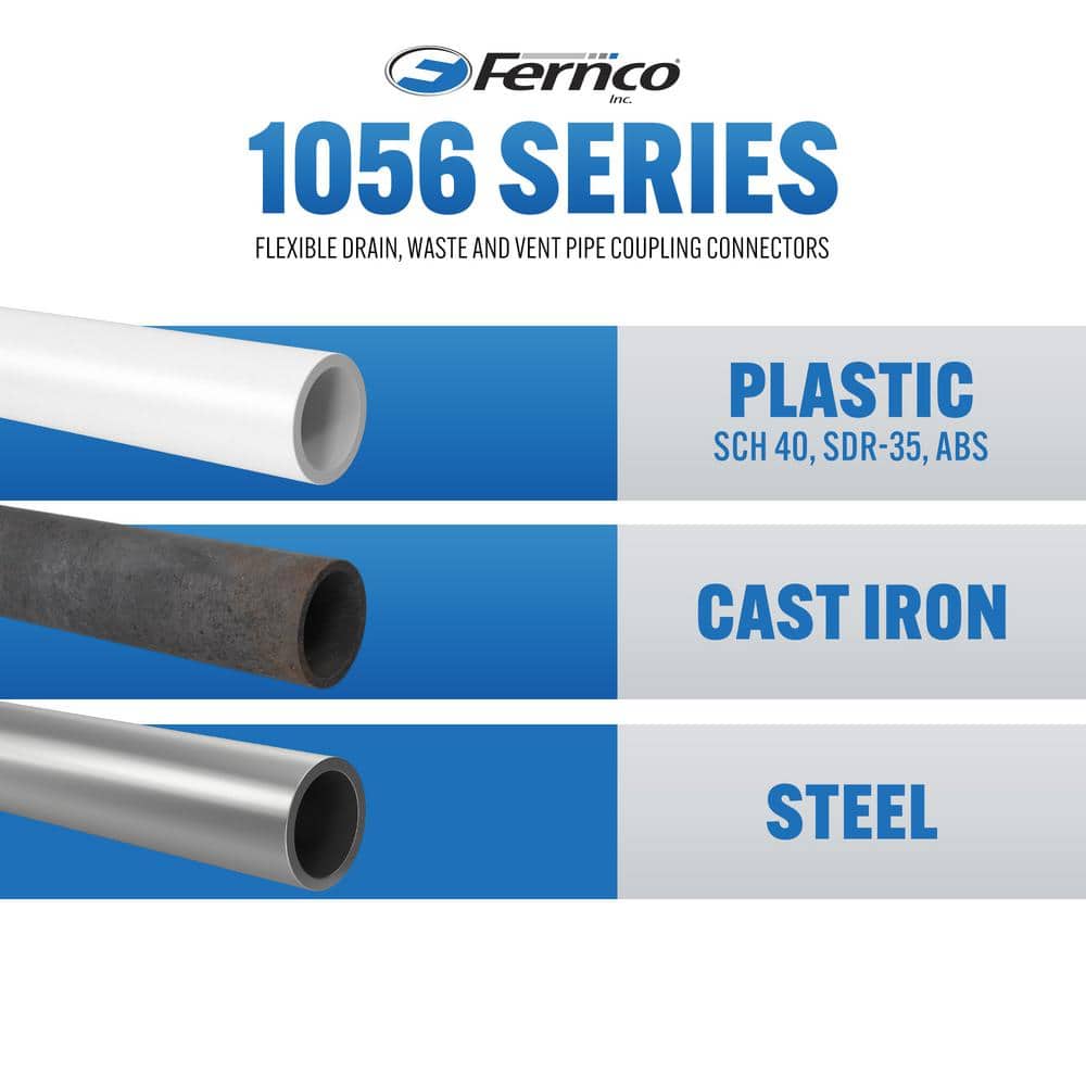Fernco 1-1/2 in. 1-1/2 in. DWV Flexible PVC Coupling (2)