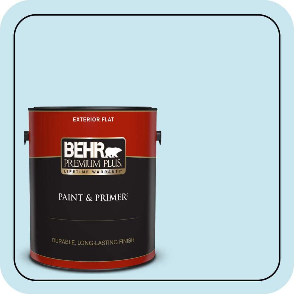BEHR PREMIUM PLUS 1 gal. #550C-2 Sapphireberry Flat Exterior Paint & Primer (1)